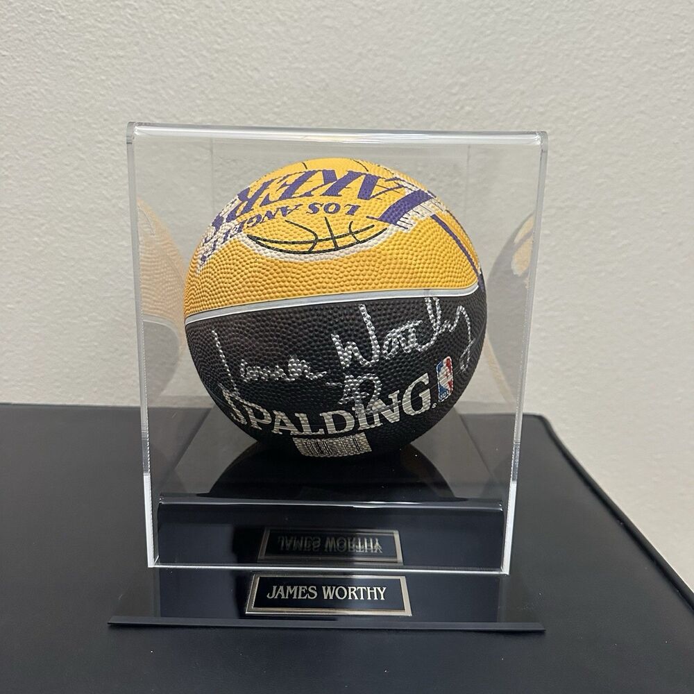 JAMES WORTHY LA Lakers NBA Signed Autographed Mini Basketball